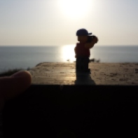 Lego man loves this sunset.